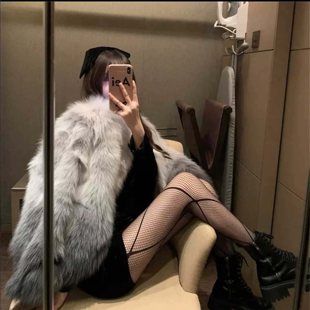 Fishnet Mesh Floral Stockings Trendy Women 7-9.5